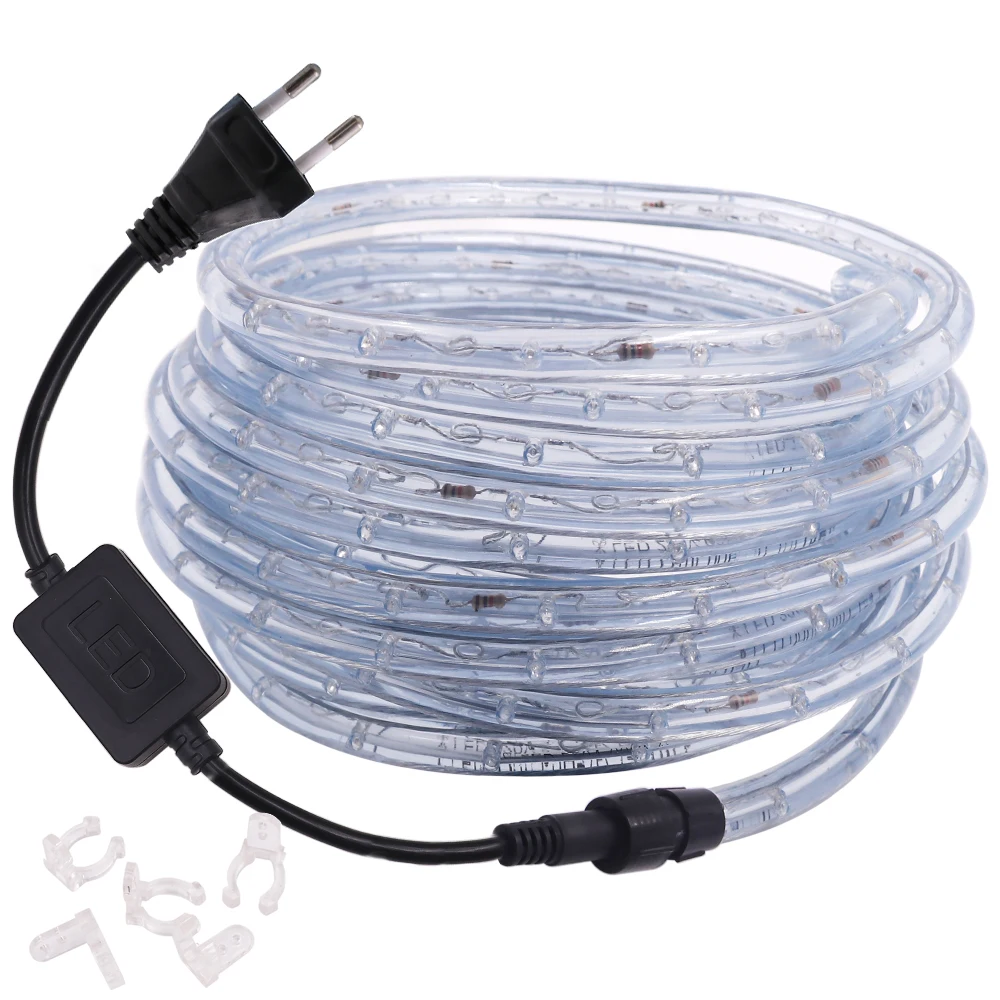 360 Neon Strip Led Rainbow Round Tube Light 220V 110V AC RGB LED Rope Lights Ribbon Waterproof Flexible Strip Outdoor Decoration