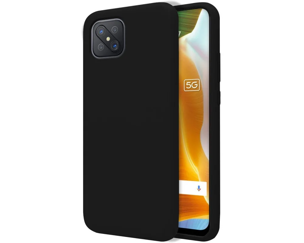 Ultra Soft liquid silicone case for Oppo Reno 4Z 5G black color