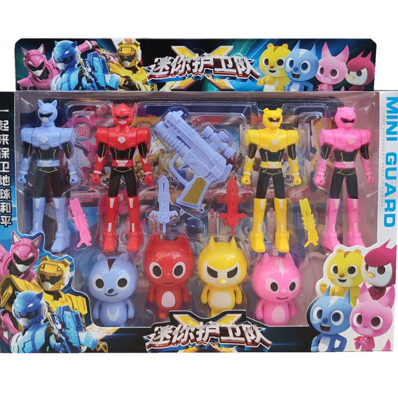 10pcs/set Hotsale MiniForce X Volt Transformation Toys MiniForce Action Figure Plastics Toy Kids Toys Christmas Gift