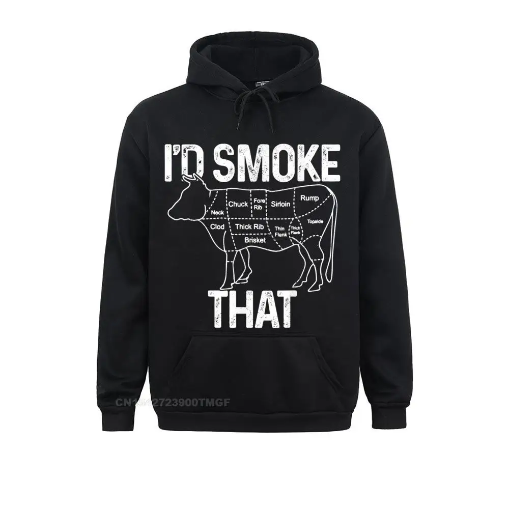 

Cute Mens Chef Butcher Cook BBQ Id Smoke That Cow Beef Funny Oversized Hoodie Casual Sweatshirts Men Hoodies Sportswears Cute