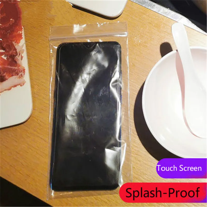 Waterproof Zipper Bag Touch Screen Mobile Phone Dirty Dust Bag Indirect Contact Hospital Protective Bag Sealed Transparent Bags