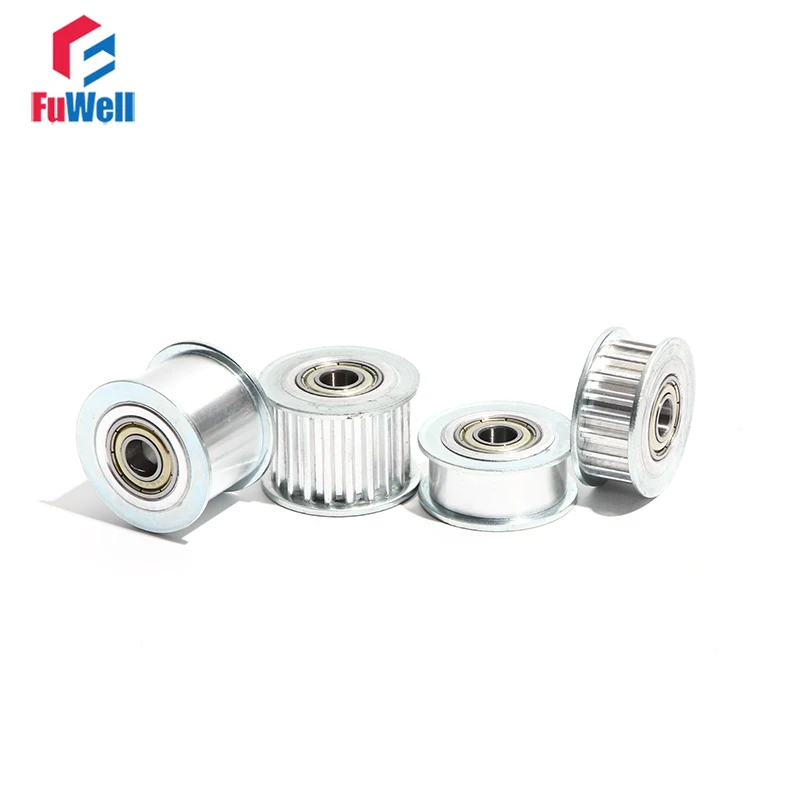 T5 Idler Pulley 18T With/Without Teeth T5 18Teeth Idler Timing Pulley 11/21mm Belt Width 5/6/7/8/10mm Bore Idle Bearing Pulley