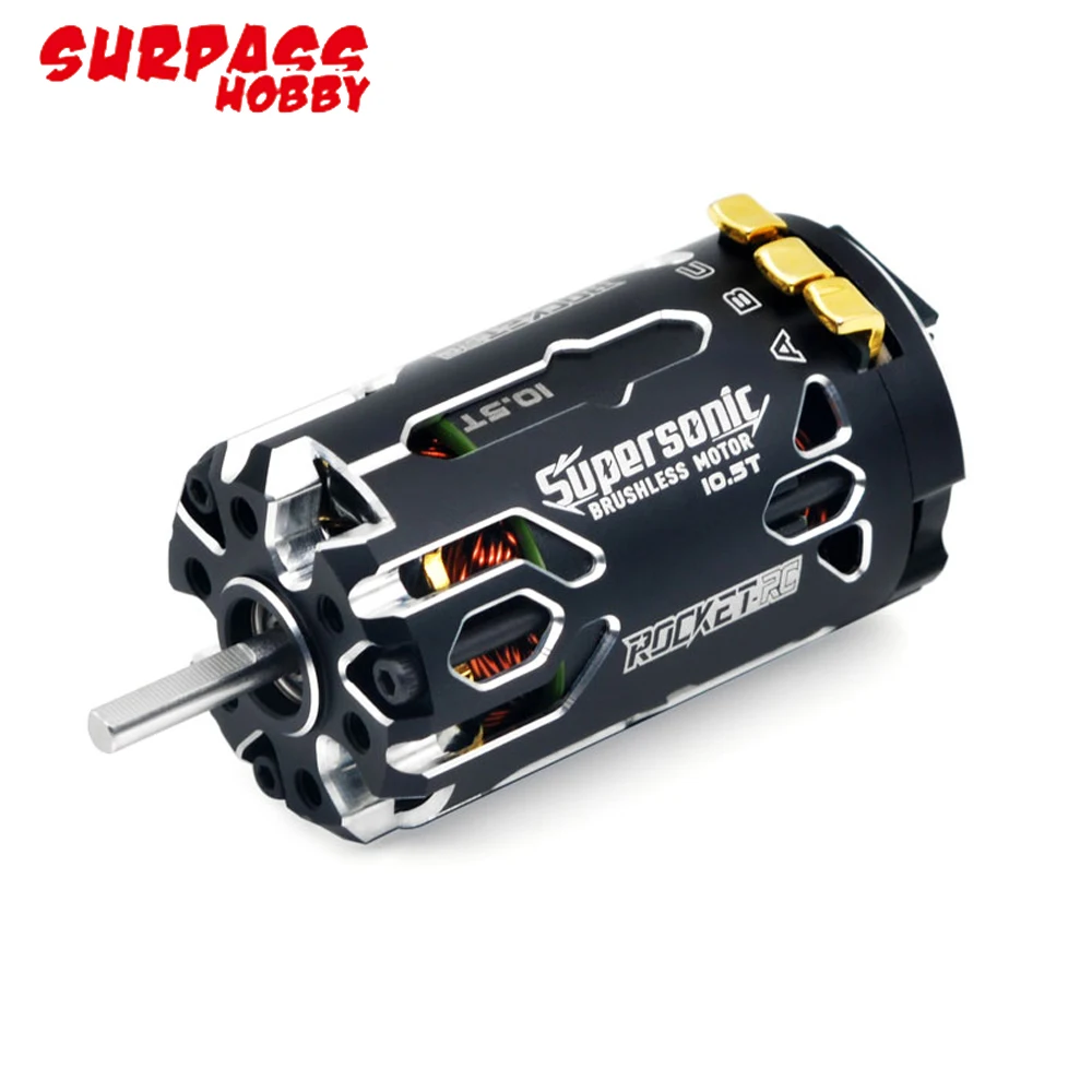 Surpass Hobby ROCKET-RC Supersonic 380 KV2500/KV3300/KV4000/KV5000 2-3S Sensored Brushless Motor For 1/12 1/14 Scale RC Car