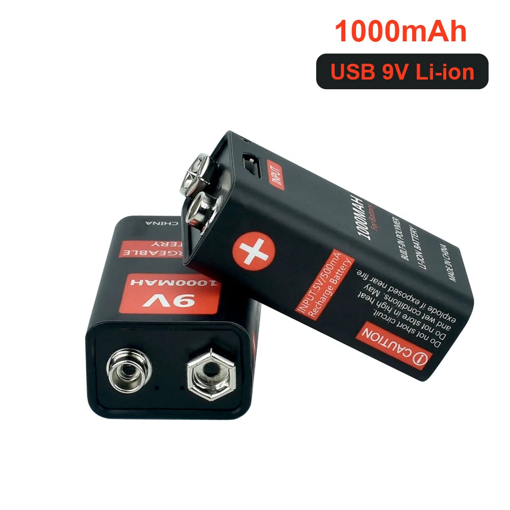 USB 9 Volt Li-ion Baterai Isi Ulang 6F22 9 V Li Ion Baterai Lithium untuk RC Helikopter Model Mikrofon Detektor Logam Asap