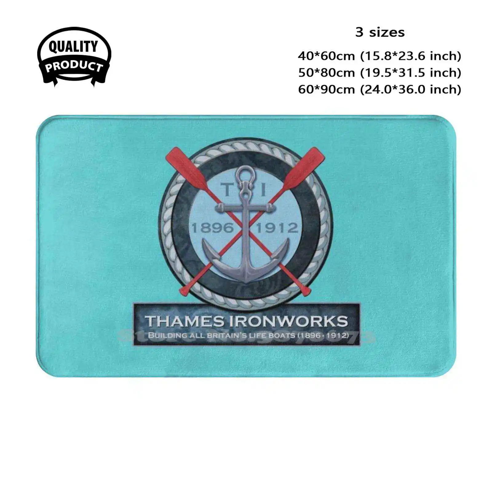 Thames Ironworks Soft Cushion Home Carpet Door Mat Car Rug Thames Ironworks Hammers Irons Football History East London Industry