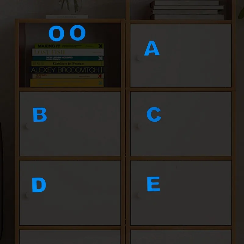 Glow in the Dark Letters Sticker Luminous Alphabet Stickers Wall Switch Laptop Furniture House DIY Decoration Name Sticker Decal