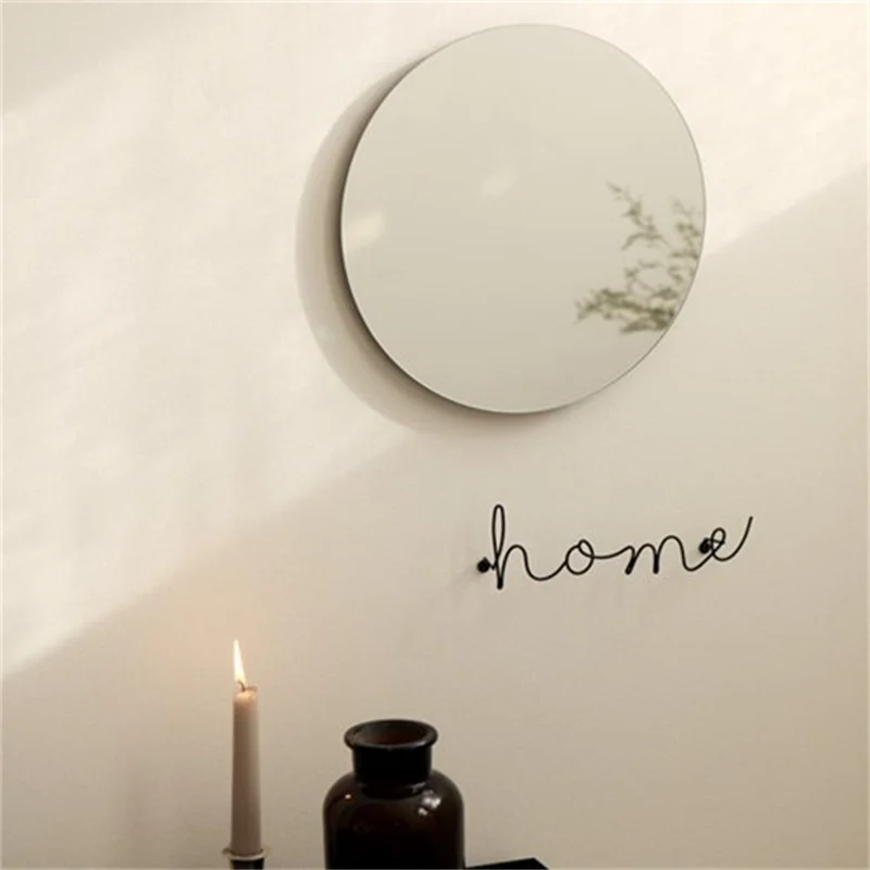 Nordic Wire Letters Home Decor Interior Wall Sign Gift Love Happy Kitchen Livingroom Wall Decorative Letters Numbers Key Hooks