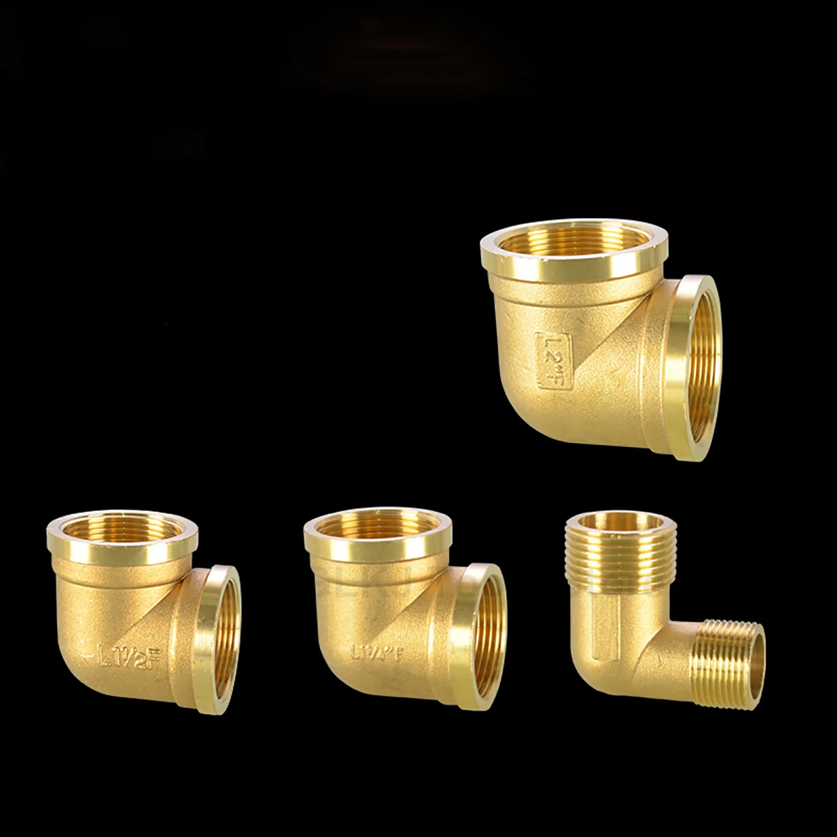 

1pcs 3/4" 1" 1.2" 1.5" 2" Female x Male Thread 90 Deg Brass Elbow Connector Coupler Pipe Fittings Water Fuel Gas Copper Adapter