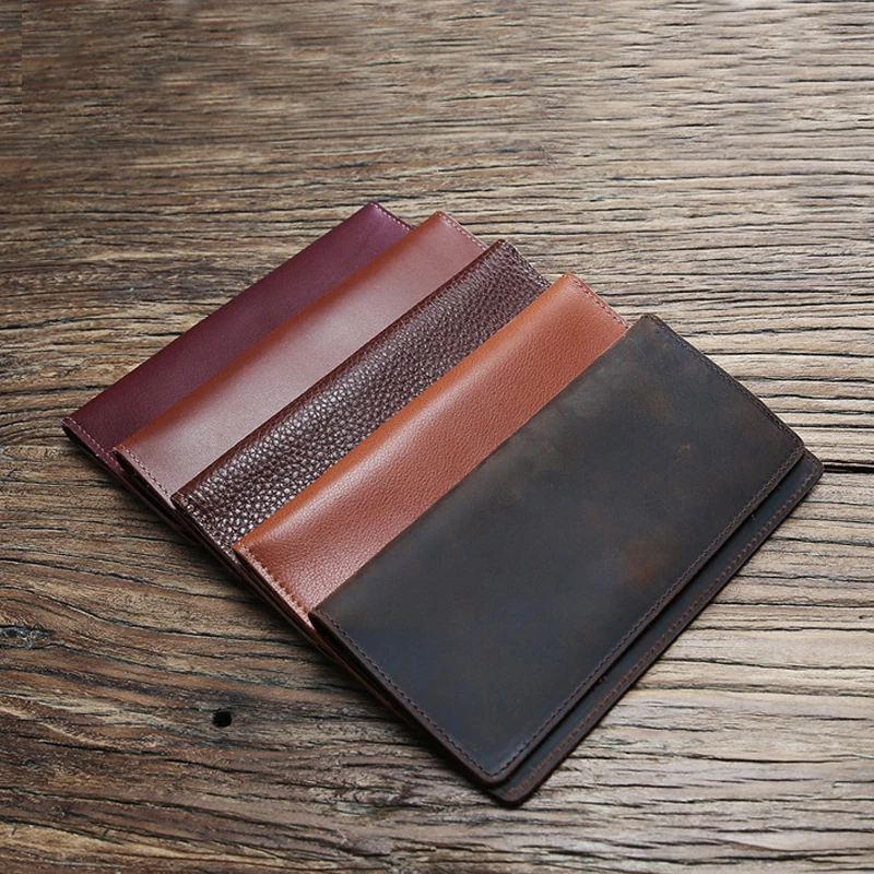 Pince à billets Vintage en cuir véritable pour homme, porte-monnaie fin et Simple, Crazy Horse