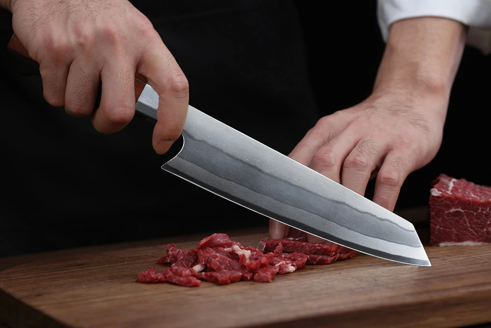 TURWHO 8 cal nóż szefa kuchni japoński noże kuchenne ze stali nierdzewnej do krojenia warzyw scyzoryk Santoku noże — zdjęcie 5