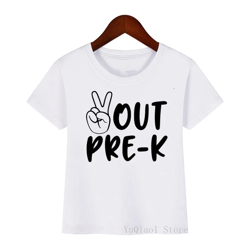 Finger Out Of Pre-K/Kindergarten/First/Second/Third Grade Last Day Of School Tshirt Kids Funny Graphic T Shirts Boy Girl T-Shirt