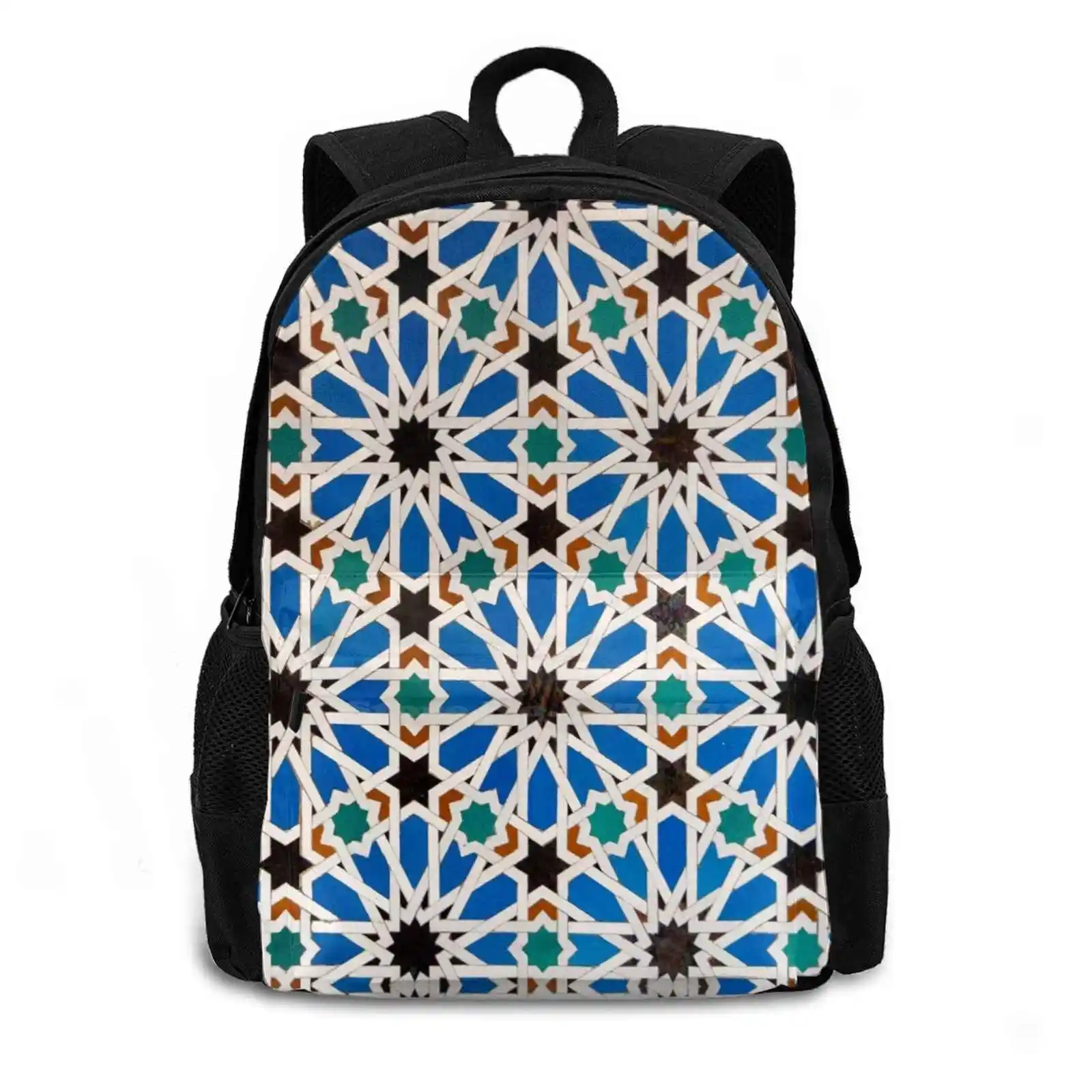 Seville Mosaic-Cases Prints New Arrivals Unisex Bags Casual Bag Backpack Mosaic Tiled Seville Spain Geometric Striking Design