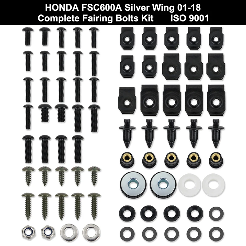 Fit For HONDA FSC600A Silver Wing 2001-2018 Complete Cowling Full Fairing Bolts Kit Nuts Clips Covering Bolts Stainless Steel