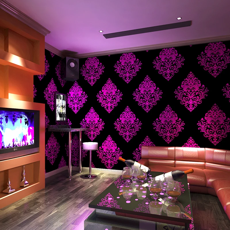 beibehang European embossed gilt Damascus papel de parede 3D wallpaper for walls 3 d KTV wall papers home decor roll wall paper