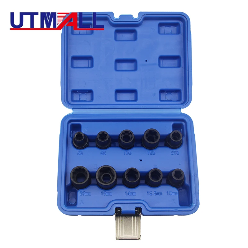 10 قطعة مقبس خاص الفرامل الفرجار محرك رئيس المسمار مآخذ لنيسان سوبارو فورد بيجو #6