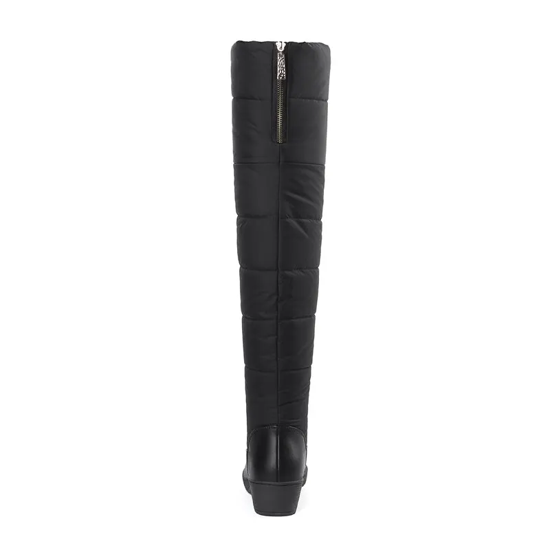 MORAZORA Fashion winter keep warm plush snow boots down over the knee boots footwear platform thigh high fur winter boots women