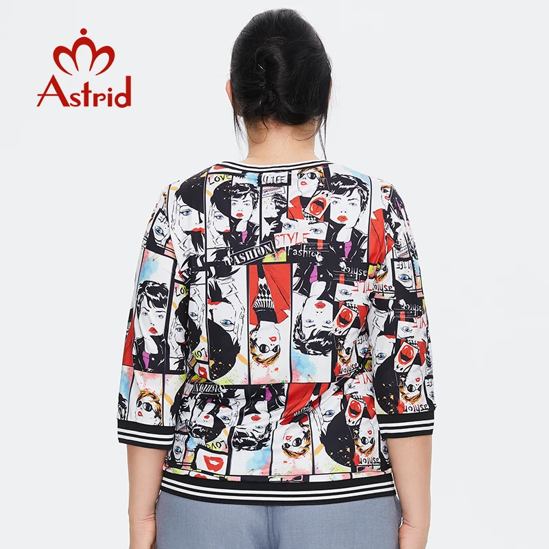 Astrid-T-shirt grande taille pour femmes, vêtements féminins, vintage, mode, dessin animé, graphique, blouses drôles, tendances, 2022