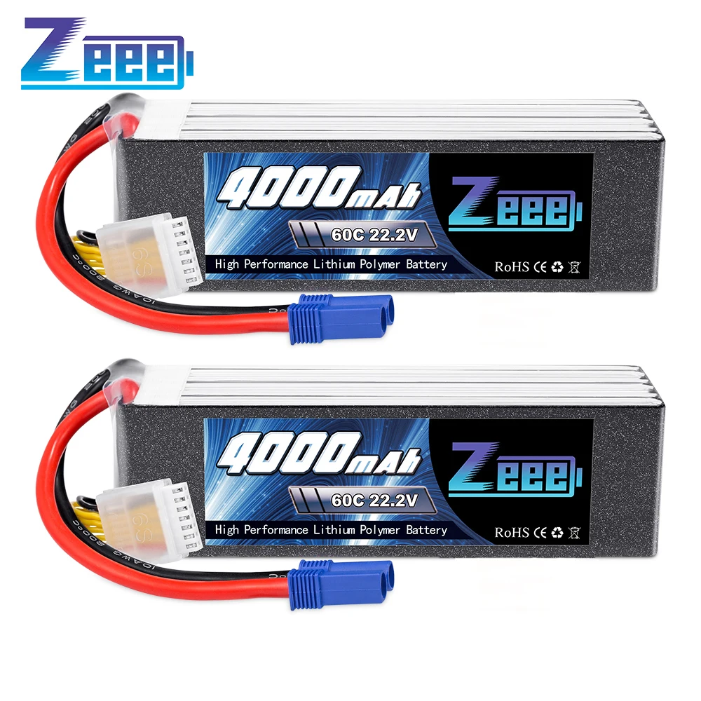 

1/2pcs Zeee 6S Lipo FPV Drone Battery 22.2V 60C 4000mAh with EC5 Plug for RC Racing Hobby Airplane Helicopter RC Model Parts