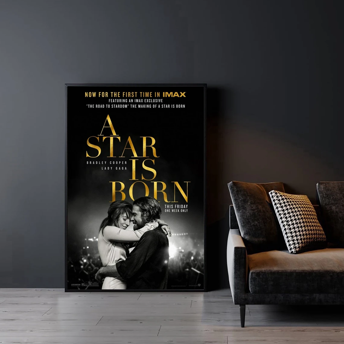 A Star Is Born Music Lady Gaga Bradley Cooper Movie Poster Print Home Decoration Wall Painting (No Frame)