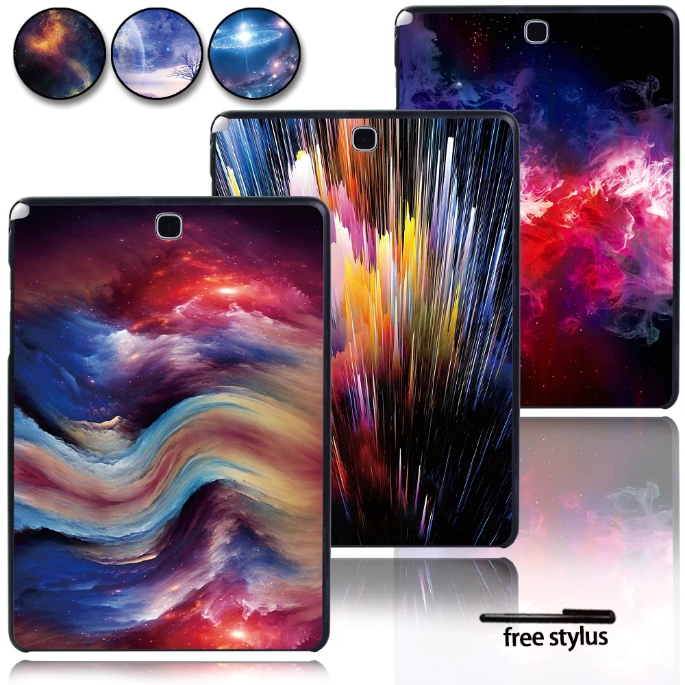 

Чехол для Samsung Galaxy Tab A T550 P550 T555 T551 9,7, противоударный пластиковый Ультратонкий чехол для планшета с космическим принтом, жесткая задняя крышка