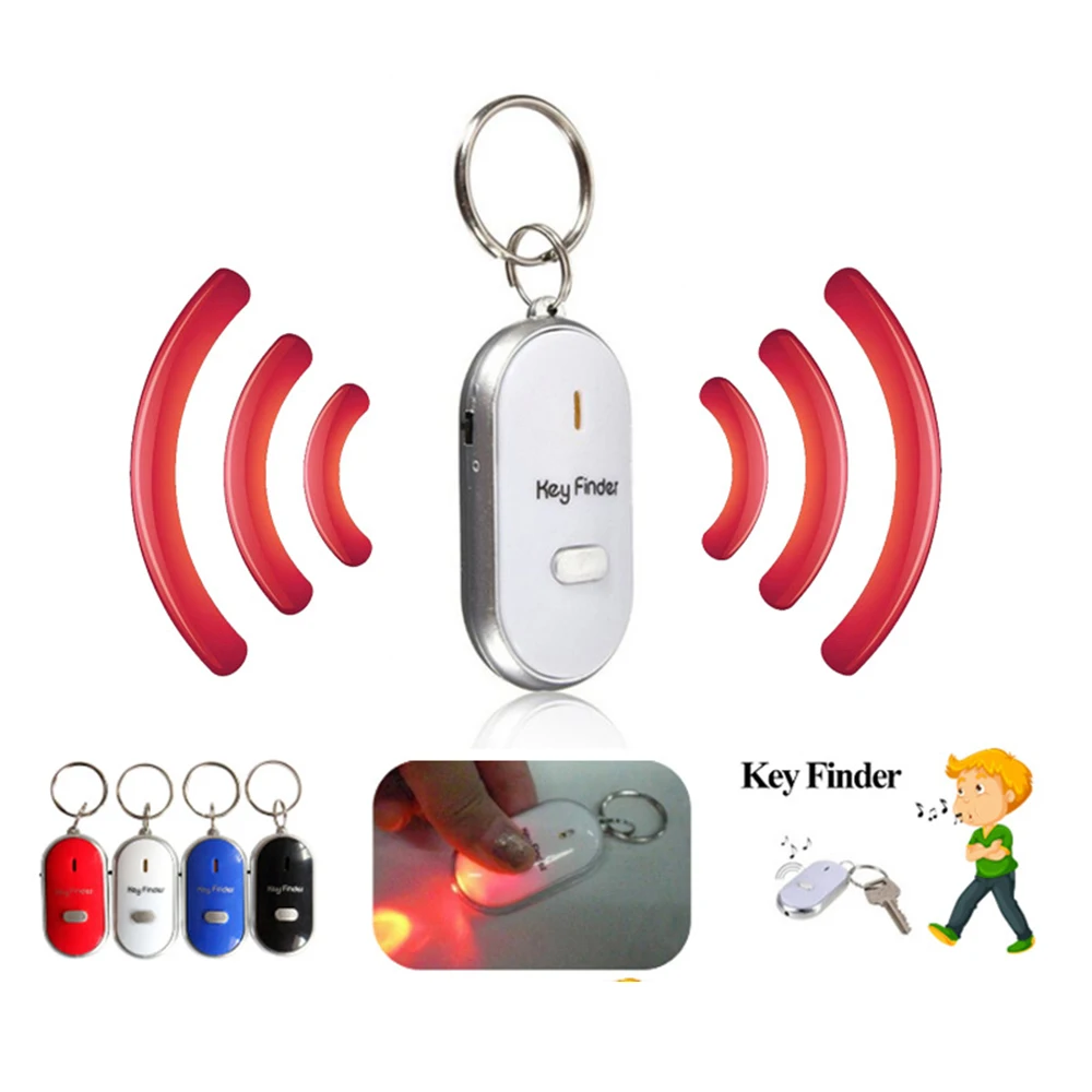 Mini Whistle Key Finder Flashing Beeping Remote Lost Kids Key Finder Locator Keyring  Child Alarm Reminder Drop Shipping