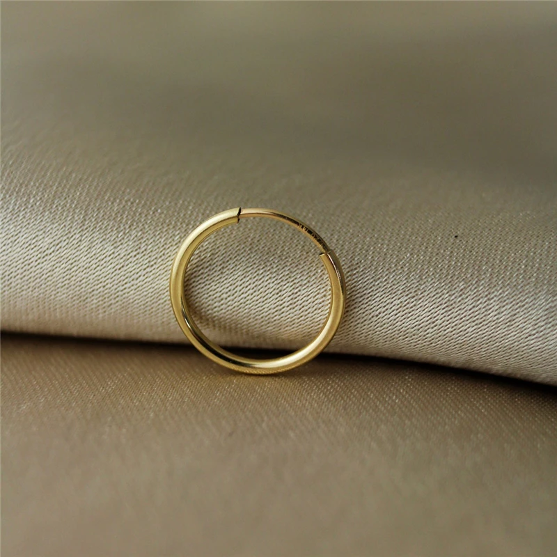 14K Goldfilled Endlos-Creolen in 10 Größen – Goldschmuck, Gold-Creolen, Brincos, Pendientes, Oorbellen, Boho Damenohrringe – Detail 17
