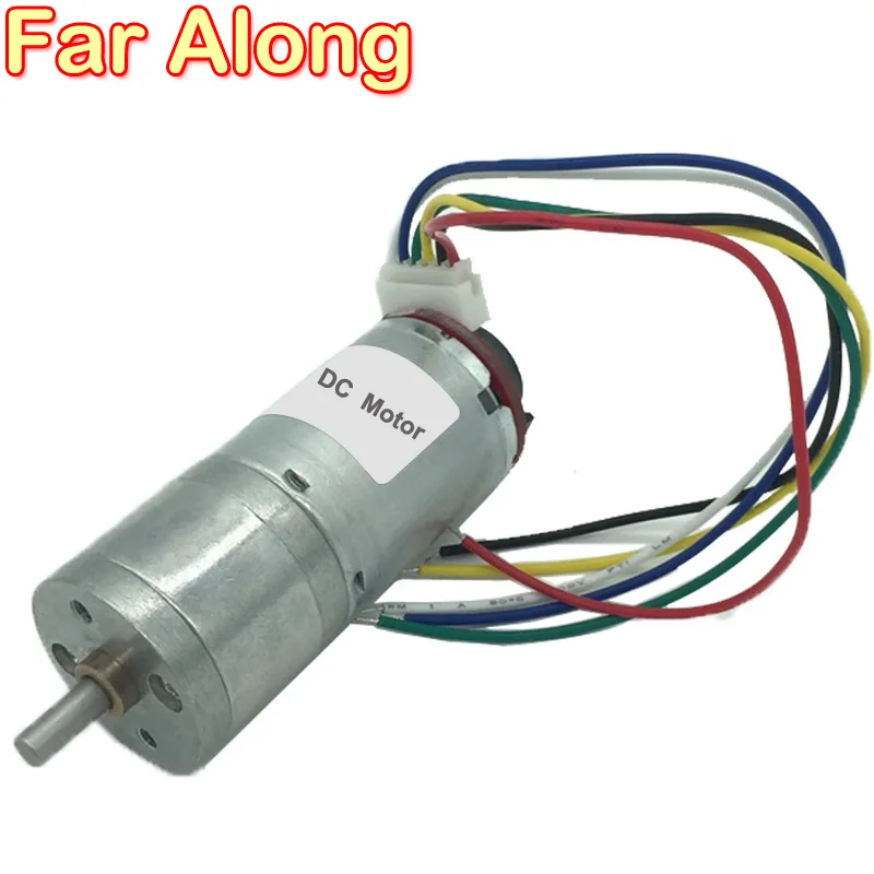 6V 12V 24V DC Geared Motor With Hall Encoder Support PWM Speed And Reversible Miniature All Metal Motor With 11 PPR