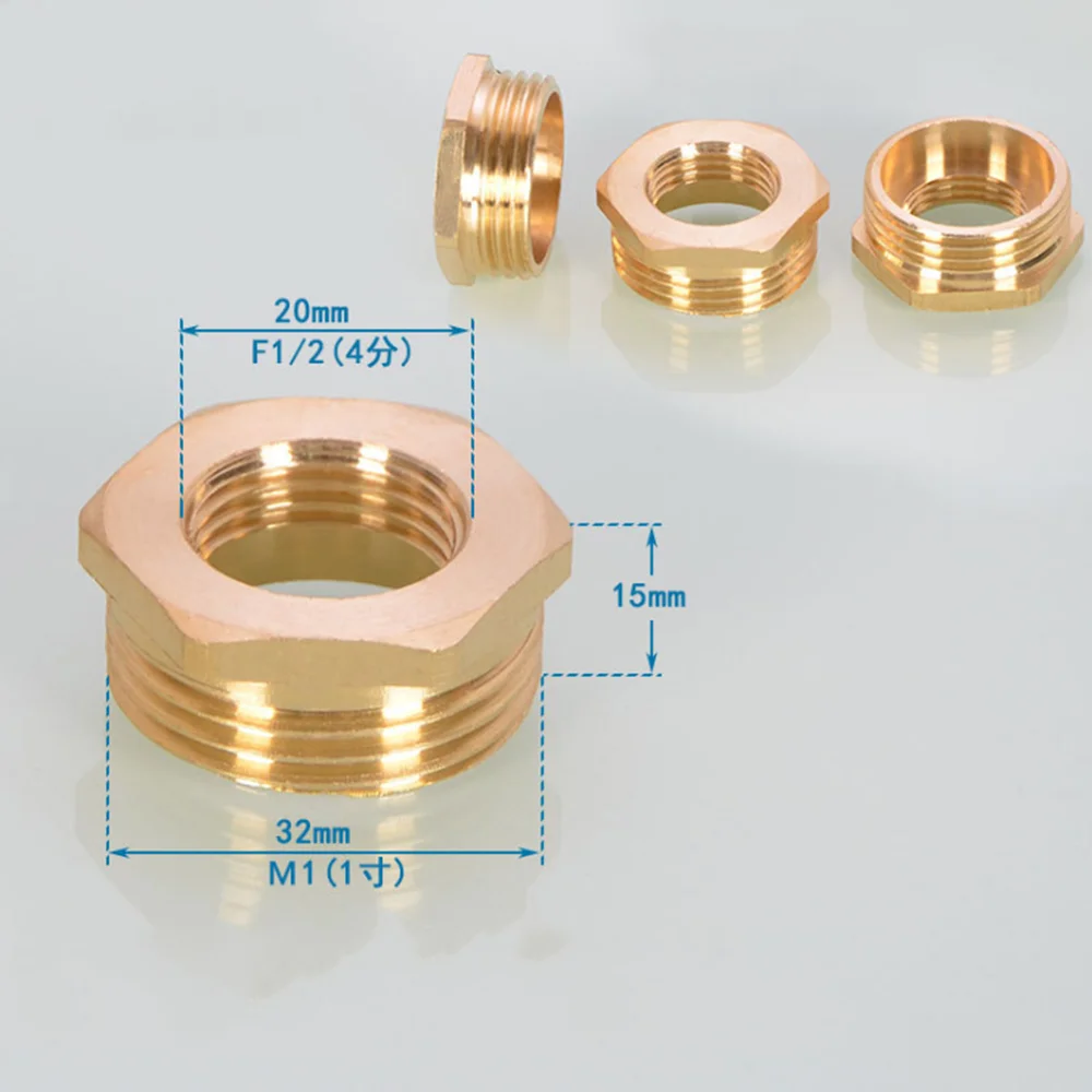 1/4" 1/2" 3/4" Water Inlet Pipe Male Thread Connector Pipe Fittings Reducing Core Extension Pipe Joint