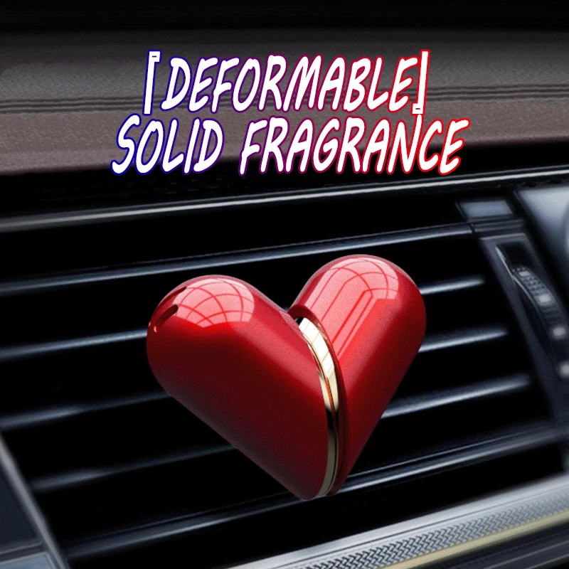 

Car air outlet heart-shaped car perfume deformable car solid fragrance automotive interior decoration automotive supplies