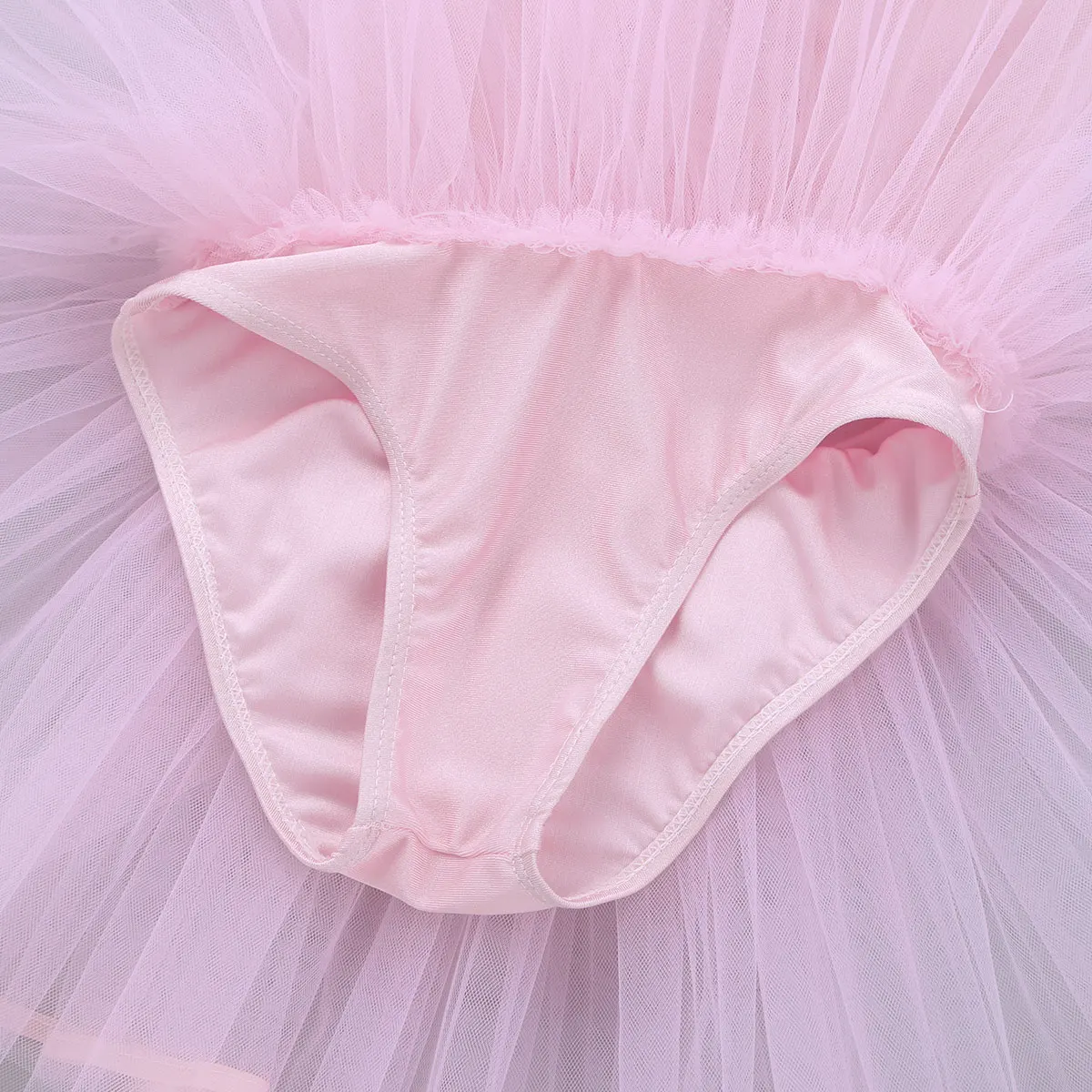 Kids Ballet Tutu Tulle Dress Puff Sleeve Gymnastics Leotard Diamond Ballet Dance Leotard Girl Ballerina Dancewear Party Costumes