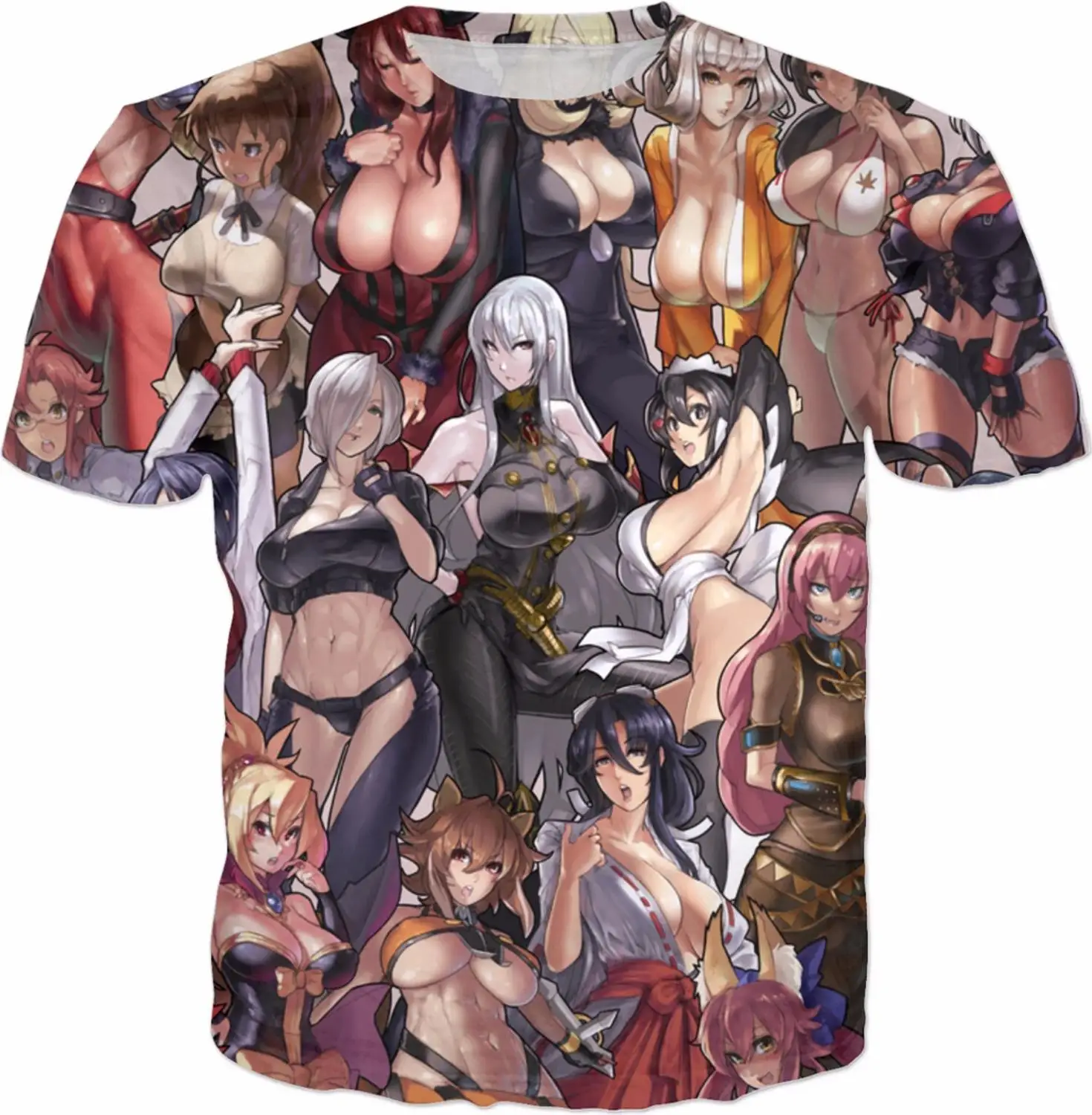 Anime sexy girl Fashion T shirt 3D Printed Chubby Anime Girl Bellies t shirt Harajuku summer Hipster Unisex Casual T-shirt tops