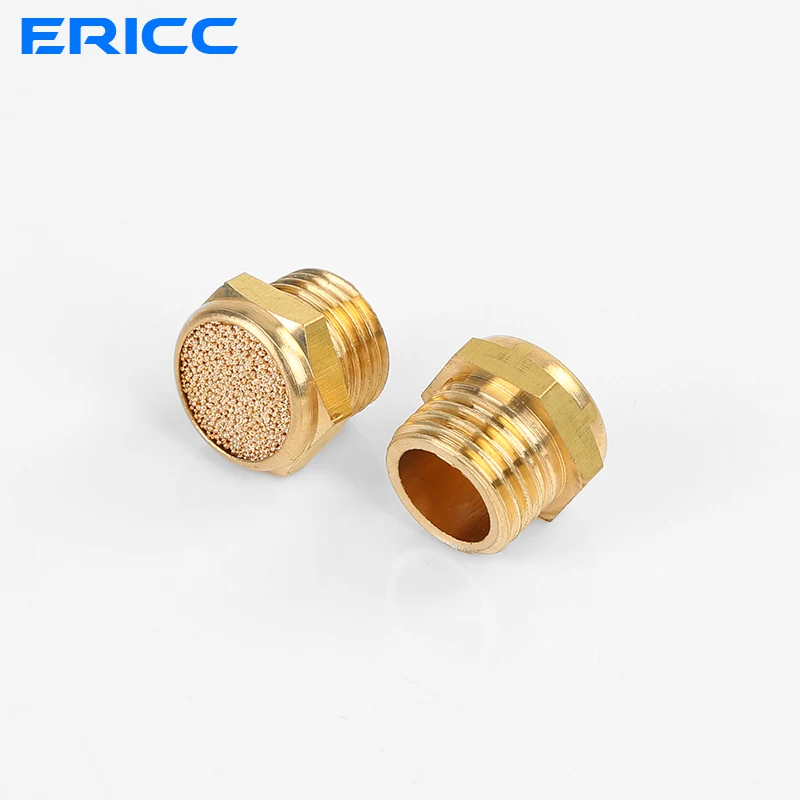 

10pcs Pneumatic Brass Exhaust Muffler BSLM M5 1/8" 1/4" 3/8" 1/2" Silencers Fitting Noise Filter Reducer Connector Copper