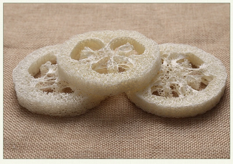 100pcs/lot 8CM large size Natural Loofah Luffa sponge DIY customize cleanner soap tools dish,,sponge scrubber,facial