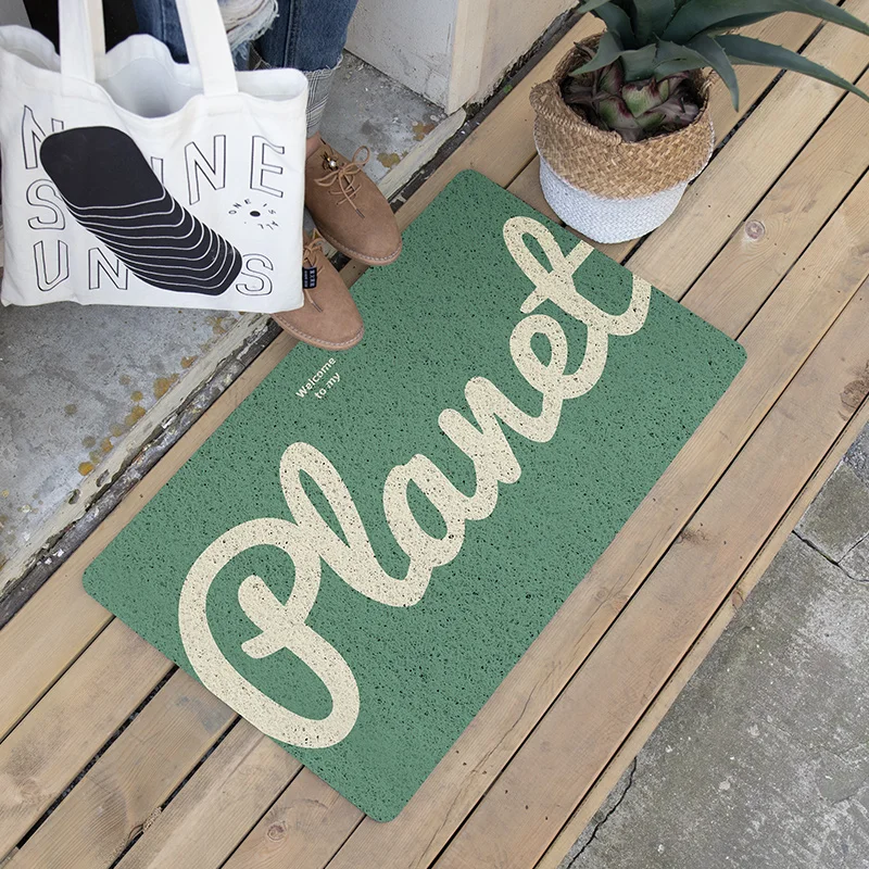 Custom Green Leaf Door Mat, Nordic Style, Entrance Doormats, Kitchen Rugs, Anti-slip Carpet for Bathroom, Living Room, Home