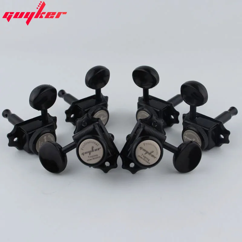 1 SET 3R3L GUYKER Lock String Tuners Vintage Tuners Machine Heads Tuners Black