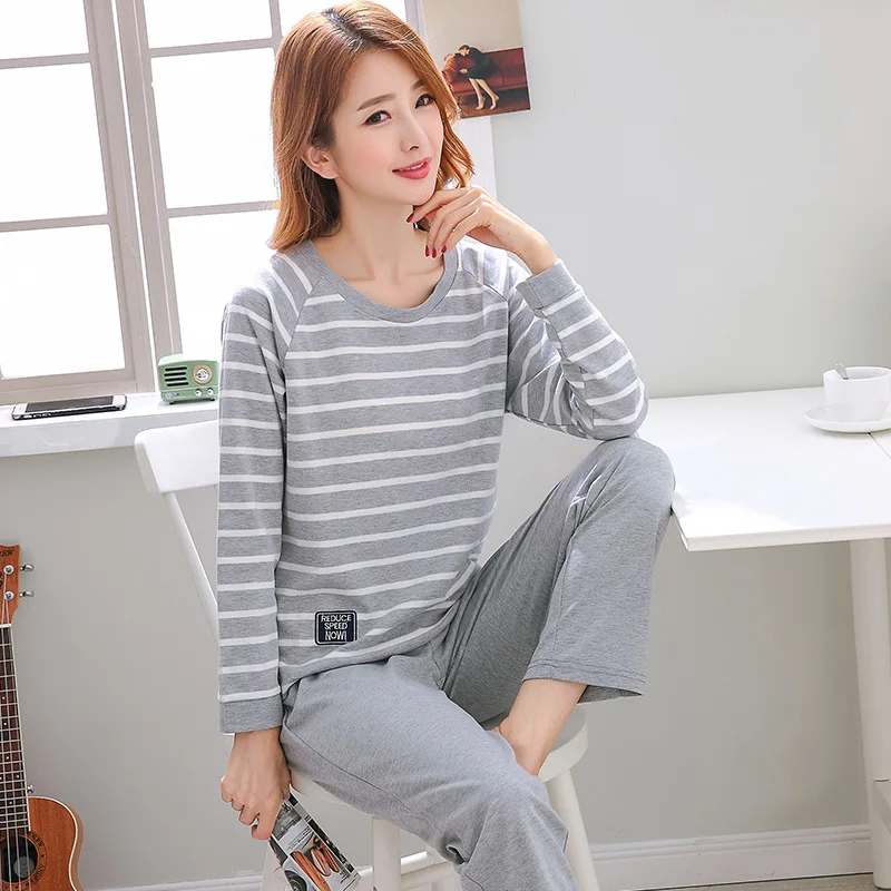 womens Pajamas Set Autumn Winter Thicken Cotton Pyjamas Women Cartoon Pijama Pattern Pajamas Set Thin Pijama Mujer Sleepwear