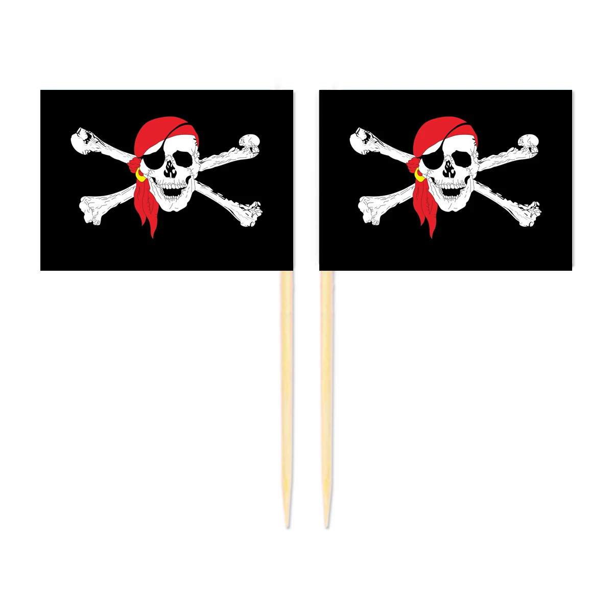 Pirate Toothpick Flag 3.5X2.5CM Cake Topper Party Cupcake Wedding Lovely Baking Dessert Decorations