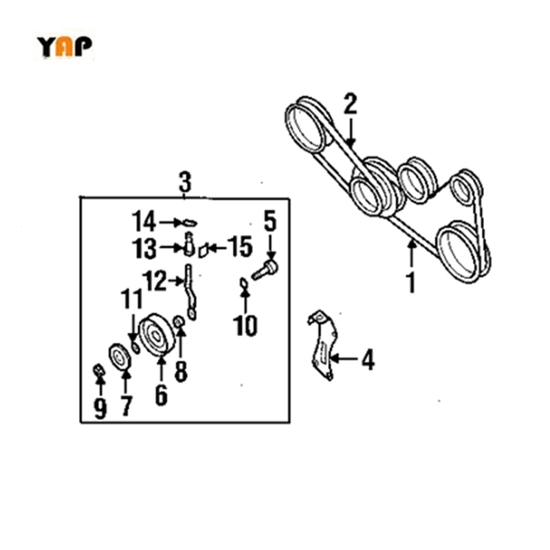 Idler Pulley Tensioner Assembly For NISSAN Cefiro Maxima TEANA QUEST MURANO ALTIMA CA33 J31Z V42 Z50 L31 11925-31U05 11925-31U0B
