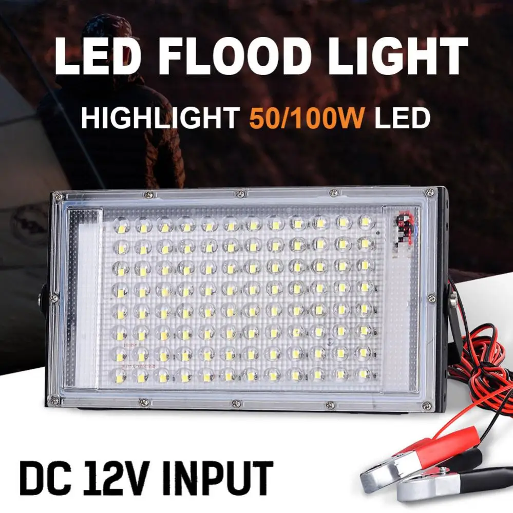 Imagem -02 - Impermeável Led Floodlight Street Lamp Emergência Outdoor Street Lamp Paisagem Iluminação dc 12v 220v Ip65