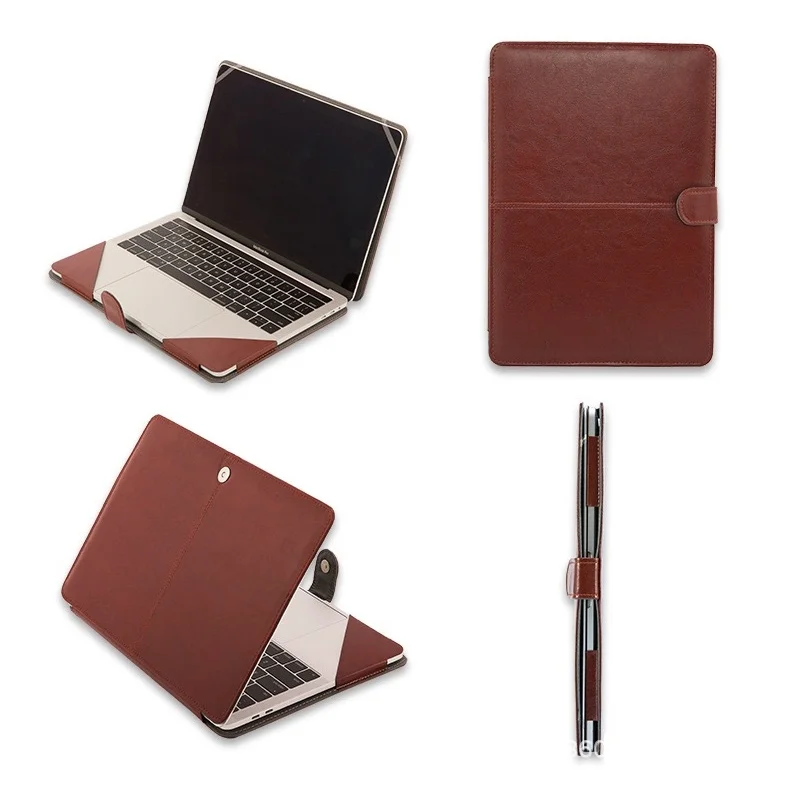 

Soft PU Leather Bag Laptop Flip Cover Notebook Case For Macbook Air 11 12 13 15 16 inchs Pro Retina 13 15 Touch Bar A2179 A1990