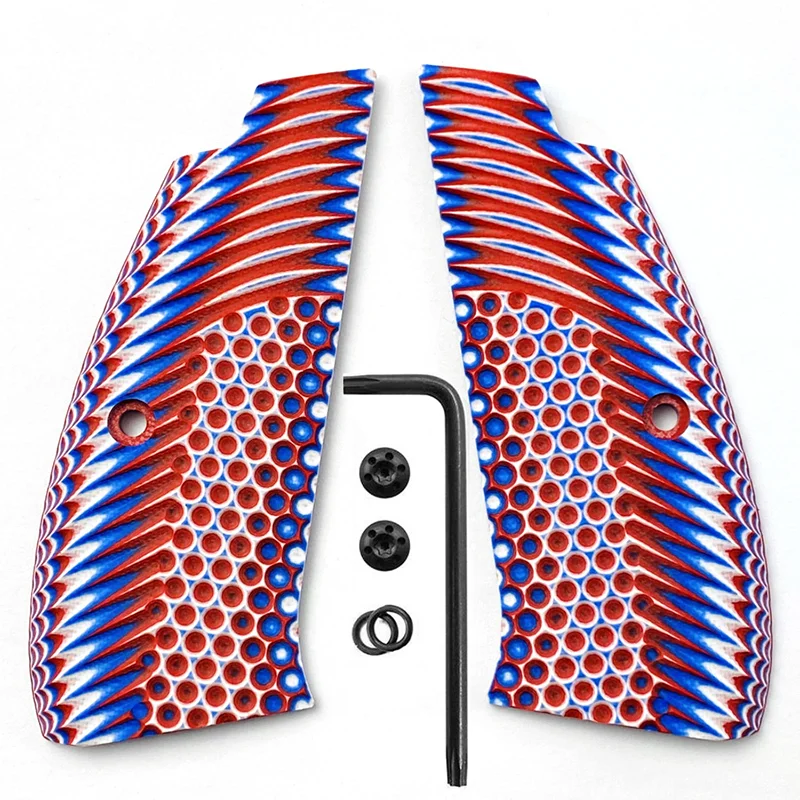 Imagem -02 - Grips Cz75 G10 Grips para cz 75 Full Size Sp01 Series Shadow 75b bd Grips Parafusos Incluído Handle Patches Escala Faça Você Mesmo Materil