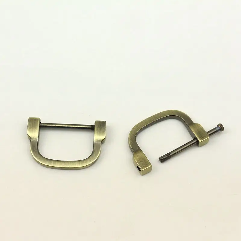 20Pcs 30mm Metal Dee D Ring Buckles Detachable Screw Handbag Strap Connector Clasp Hook DIY Bags Leather Hardware Accessories