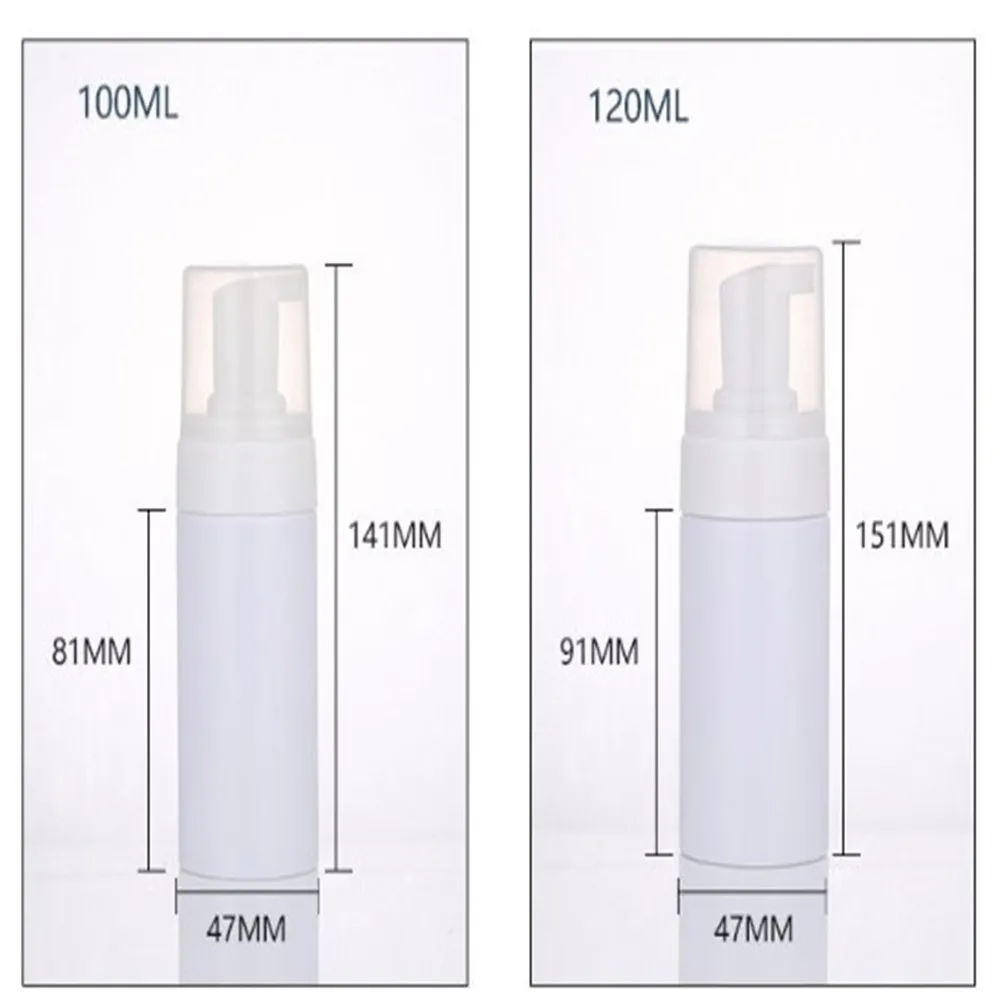 Portable Foam Bottle Empty Pump Transparent Bottle Lotion Lotion Dispenser Hot koop Refillable Bottles 100/120/150/200/250ml