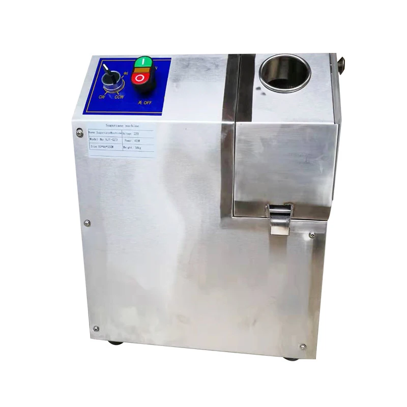 عصارة قصب السكر الأفقية التجارية XJT-GZ3 عصارة قصب السكر الكهربائية الكبيرة ثلاثية العصا لسطح المكتب 250 كجم/ساعة