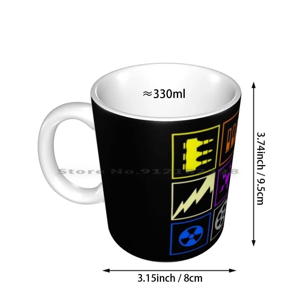 Quake 3-Shirt Ceramic Mugs Coffee Cups Milk Tea Mug Quake Quake Quake 3 Quake 3 Rocket Rocket Launcher Video Game Videogame Q3