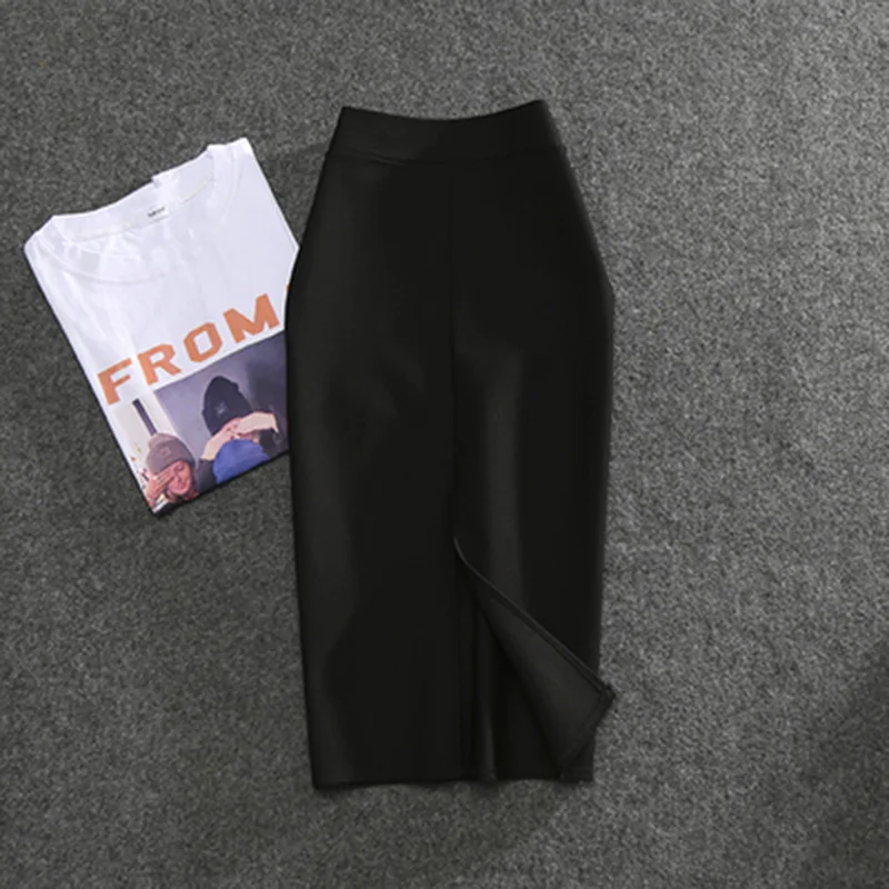 2026 New Women's Pencil Skirts Solid Pur High Waist Slim Fit Girl Summer Office Lady Elastic Female Sexy Tube Faldas PL211