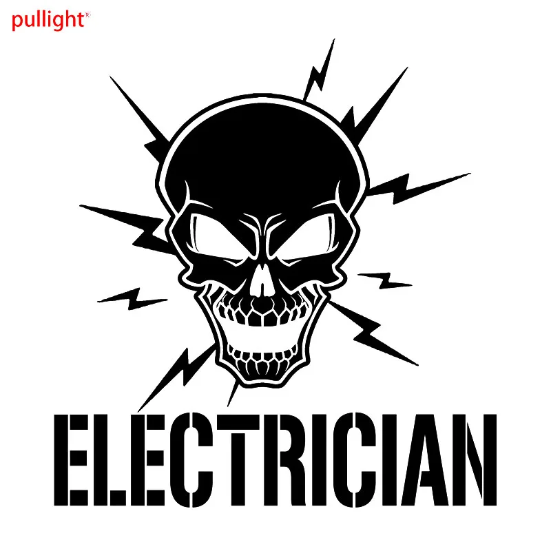 

Skull and Lightning Bolts Electrician VInyl Electric Sticker Car Accessories Car Sticker Motorcycle SUVs Bumper Car Styling