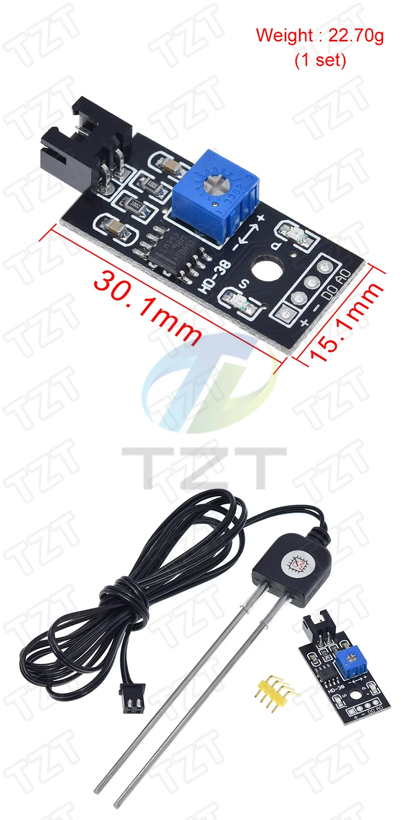 TZT Kapazitive Bodenfeuchtesensoren-Module, Bodenfeuchte-Digitalanzeige, Relais-Steuermodul, automatische Bewässerung für Arduino – Detail 10