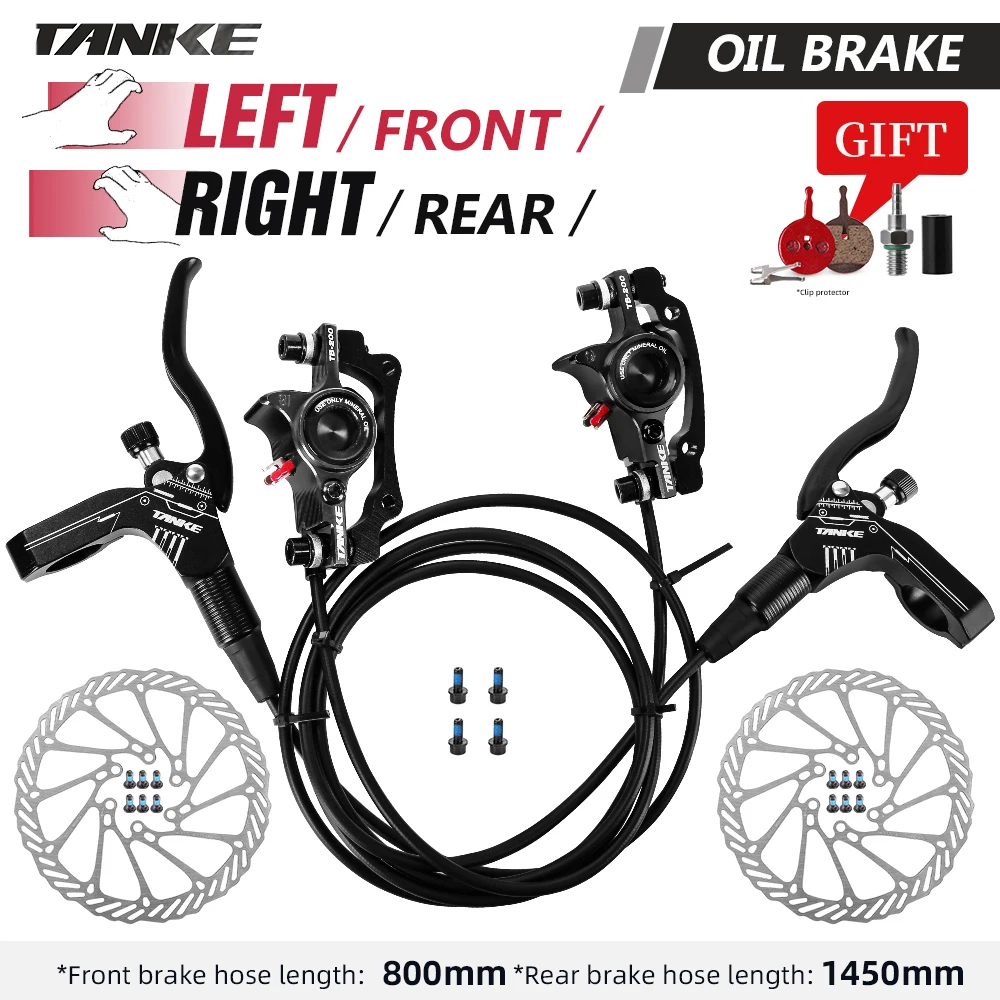 MTB Fiets Hydraulische Schijfrem Oliedruk Remklauw Klem Rem 160mm Voor Achter handvat EEN B-stijl CNC fiets Accessoires upgrad - afbeelding 1