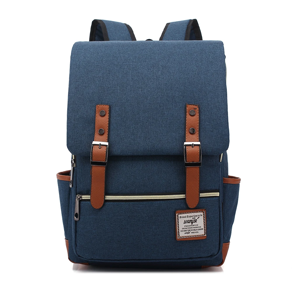 2024 New Custom Fashion Retro Laptop Backpack Nylon Travel Bag Female Outdoor Backpack Casual Male Canvas Bag Youth School Bag